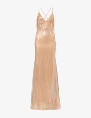 Gradient Sequin-Embellished Tulle Gown by DAVID KOMA