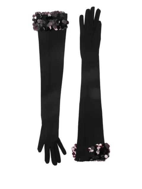 Payette sequin-embellished long gloves by DAVID KOMA