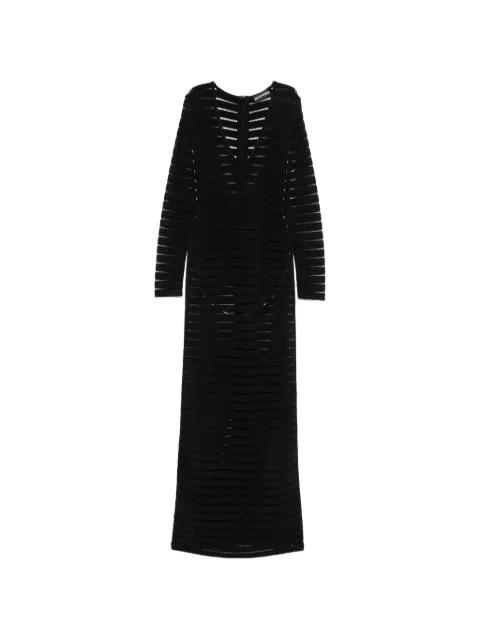V-neck openwork maxi dress by DAVID KOMA