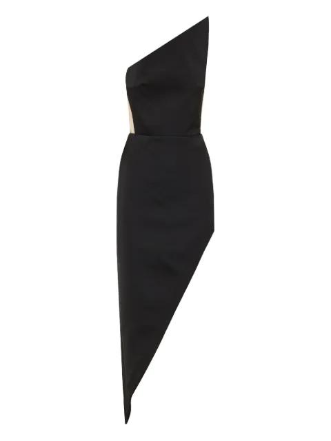 asymmetric one-shoulder dress by DAVID KOMA