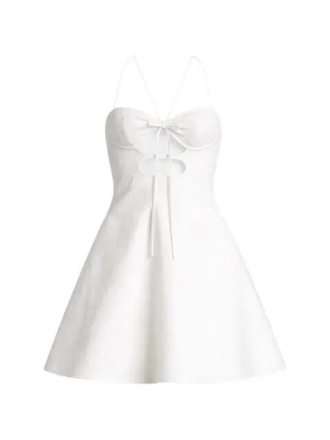bow-detail mini dress by DAVID KOMA