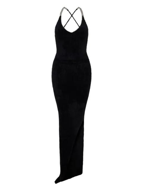 chain-strap asymmetric-hem dress by DAVID KOMA
