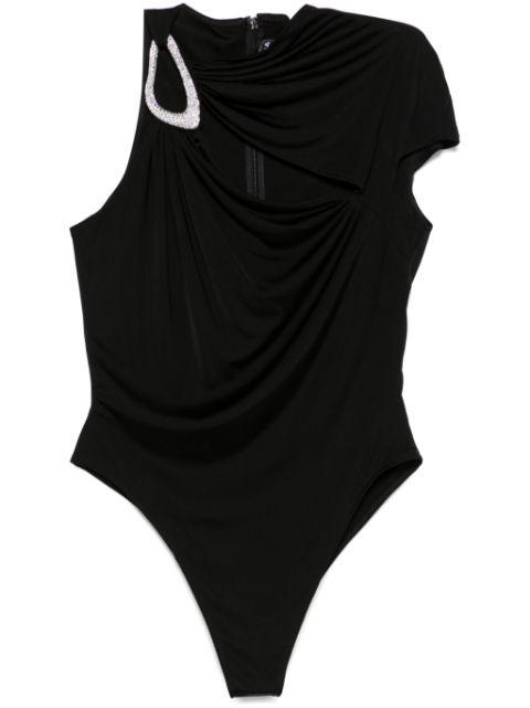 crystal-buckle bodysuit by DAVID KOMA