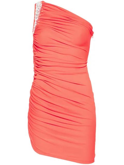 crystal-claw draped mini dress by DAVID KOMA