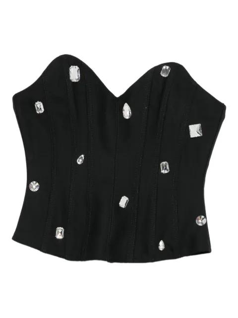 crystal-embellished corset top by DAVID KOMA