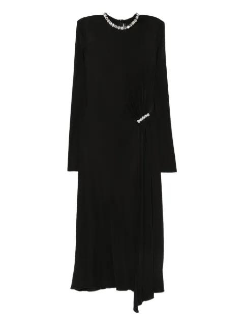crystal-embellished draped dress by DAVID KOMA