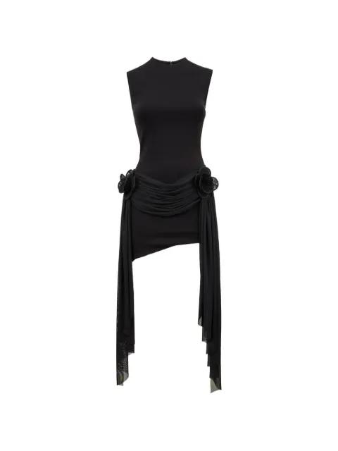 drape floral-embellishment mini dress by DAVID KOMA