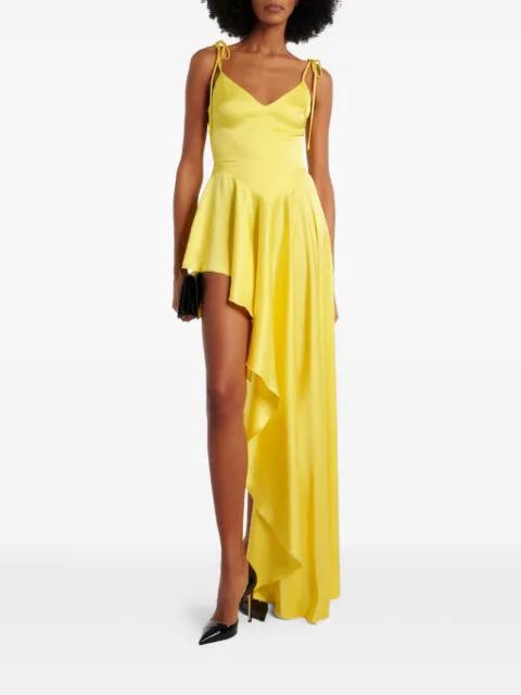 draped asymmetric dress by DAVID KOMA