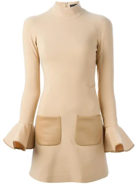 flared sleeve dress by DAVID KOMA