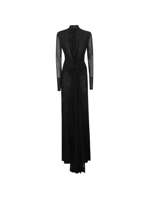 floral-appliqué maxi dress by DAVID KOMA