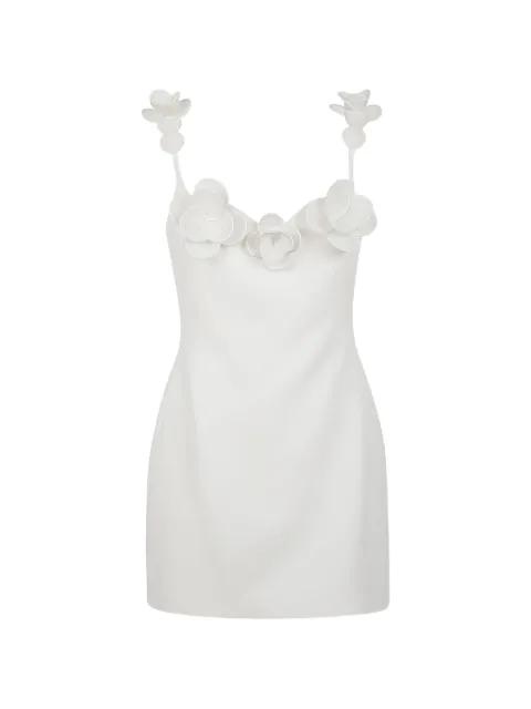 flower-embellishment mini dress by DAVID KOMA