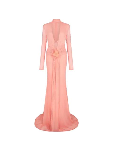 lace flower gown by DAVID KOMA