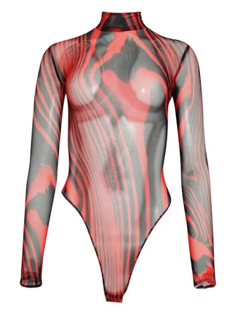 printed bodysuit by DAVID KOMA