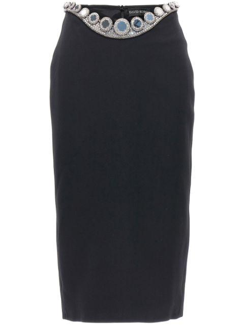 rhinestone-embellished pencil skirt by DAVID KOMA