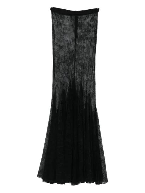 semi-sheer skirt by DAVID KOMA