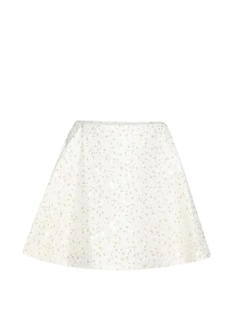 sequin bouclé a-line mini skirt by DAVID KOMA