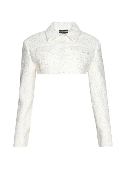 sequin-embellished cropped jacket by DAVID KOMA