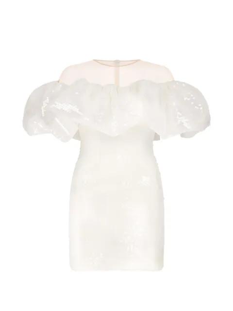 sequin-embellished ruffled dress by DAVID KOMA