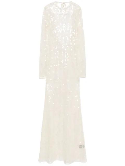 sequinned gown by DAVID KOMA