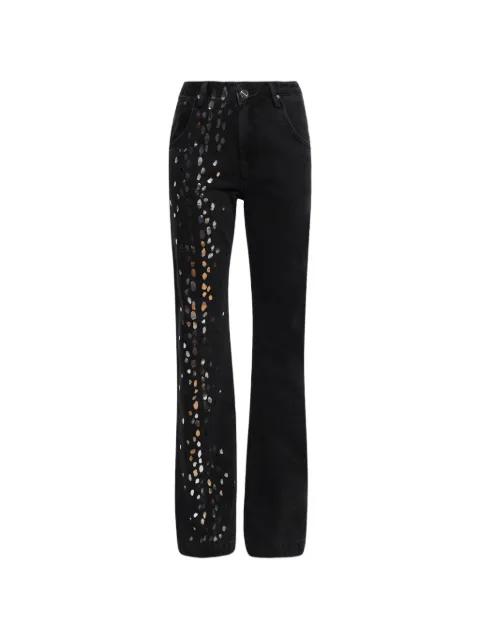 speckled foil jeans by DAVID KOMA