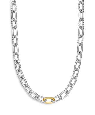18K Gold & Sterling Silver DY Madison&reg; Link Chain Necklace by DAVID YURMAN