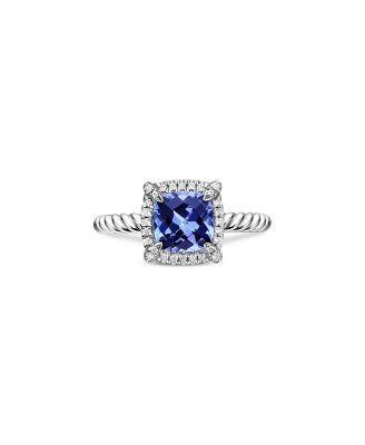 18K White Gold Petite Chatelaine&reg; Tanzanite & Diamond Ring by DAVID YURMAN