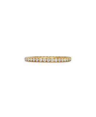 18K Yellow Gold DY Eden Band Ring with Diamonds by DAVID YURMAN