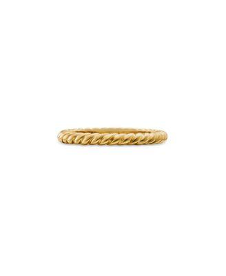 18K Yellow Gold DY Unity Cable Band Ring by DAVID YURMAN