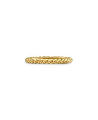 18K Yellow Gold DY Unity Cable Band Ring by DAVID YURMAN 18K Yellow Gold DY Unity Cable Band Ring by DAVID YURMAN