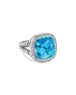 Albion&reg; Ring in Sterling Silver with Blue Topaz and Diamonds by DAVID YURMAN