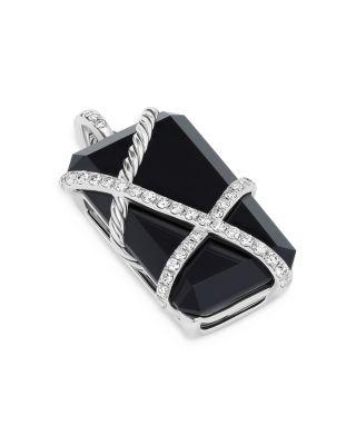Cable Wrap Amulet in Sterling Silver with Black Onyx or Crystal & Diamonds by DAVID YURMAN