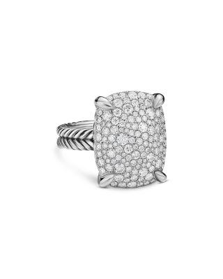 Chatelaine&reg; Elongated Ring in Sterling Silver with Diamonds by DAVID YURMAN