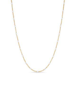 Cultured Freshwater Pearl Classics Station Necklace in 18K Yellow Gold by DAVID YURMAN