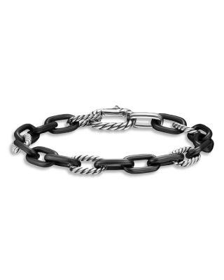 DY Madison&reg; Chain Bracelet in Black Titanium with Sterling Silver by DAVID YURMAN