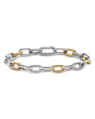 DY Madison&reg; Chain Bracelet in Sterling Silver with 18K Yellow Gold by DAVID YURMAN