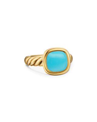 DY Mercer&reg; Color Stone Ring in 18K Yellow Gold with Turquoise by DAVID YURMAN