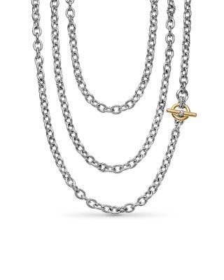 DY Mercer&reg; Convertible Chain Necklace in Sterling Silver with 18K Yellow Gold and Diamonds by DAVID YURMAN