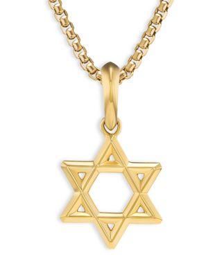 Men's 18K Yellow Gold Amulets Star of David Pendant by DAVID YURMAN