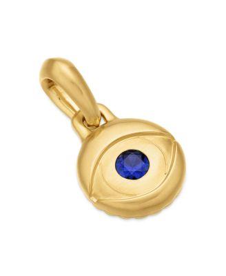 Men's 18K Yellow Gold Blue Evil Eye Amulet Pendant by DAVID YURMAN