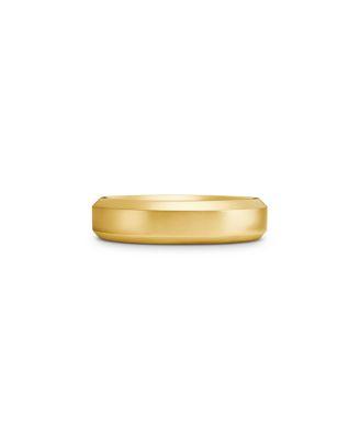 Men's 18K Yellow Gold Wedding Beveled Bands by DAVID YURMAN