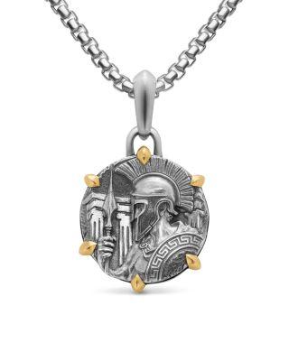 Men's Ares Amulet in Sterling Silver with 18K Yellow Gold by DAVID YURMAN