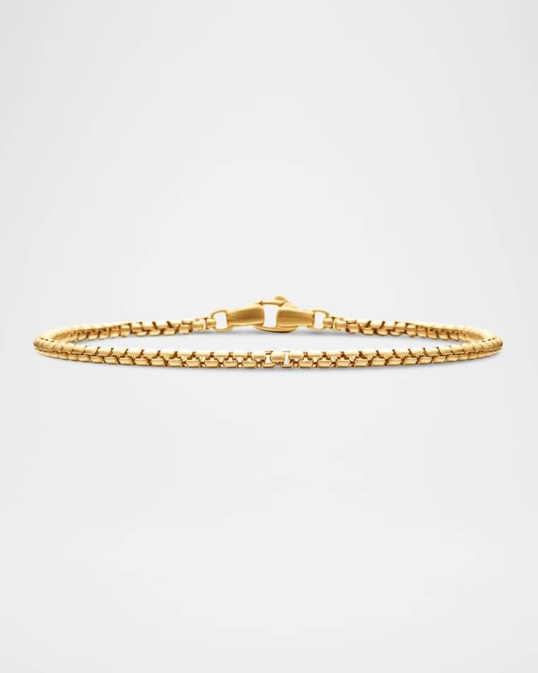 Men's Box Chain Bracelet in 18K Gold, 2.7mm by DAVID YURMAN
