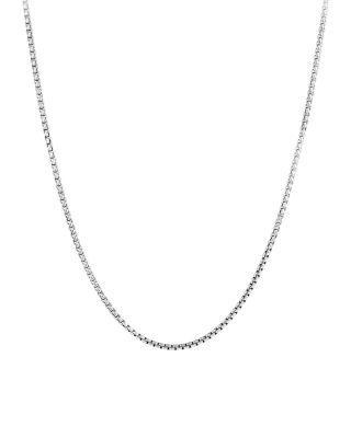 Men's Box Chain Necklace in Sterling Silver by DAVID YURMAN