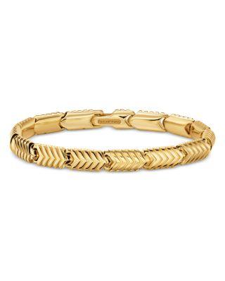 Men's Chevron Link Bracelet in 18K Yellow Gold by DAVID YURMAN