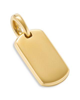 Men's Chevron Tag in 18K Yellow Gold by DAVID YURMAN