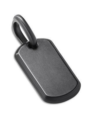 Men's Chevron Tag in Black Titanium by DAVID YURMAN