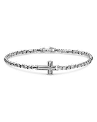 Men's Cross Station Bracelets in Sterling Silver by DAVID YURMAN