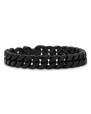 Men's Curb Chain Bracelet in Black Titanium by DAVID YURMAN