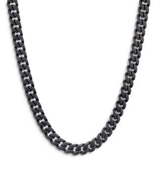 Men's Curb Chain Necklace in Black Titanium by DAVID YURMAN