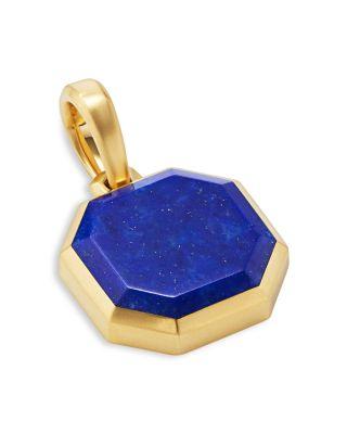 Men's Faceted Stone Amulet in 18K Yellow Gold with Lapis by DAVID YURMAN